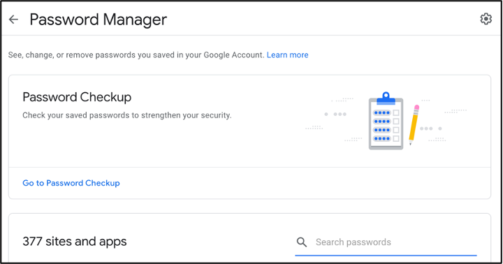 Chrome browser password screenshot